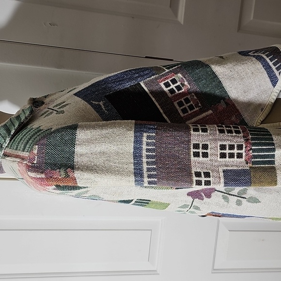 Colorful Patchwork Tapestry Button-Up Jacket By Claire Murray SILVERADO USA. - Picture 3 of 10